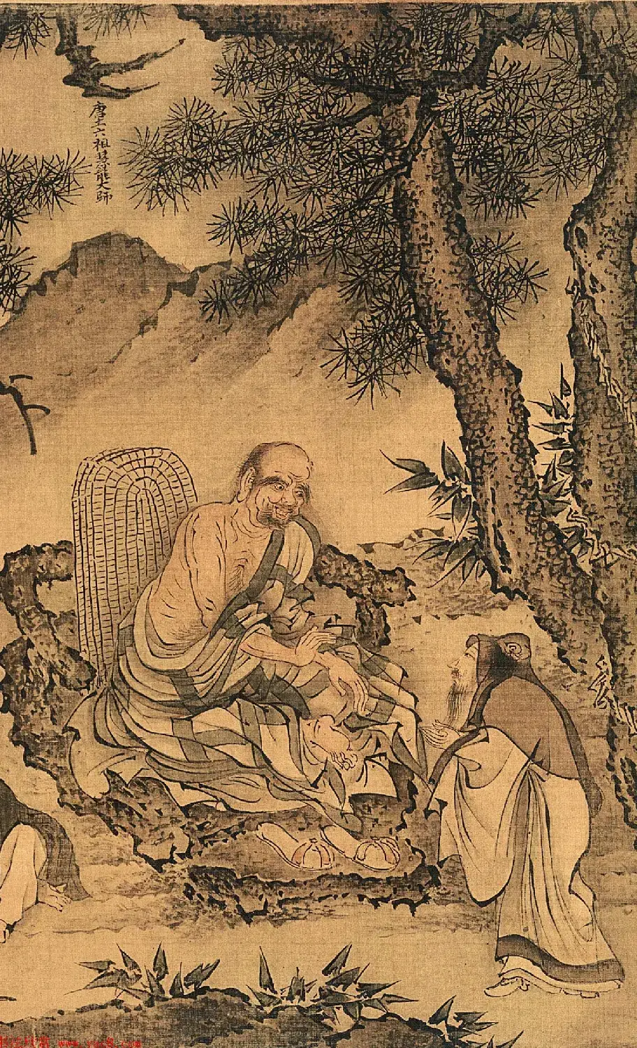 戴进工笔人物画赏析《达摩六代祖师图》 | 传世书法作品鉴赏
