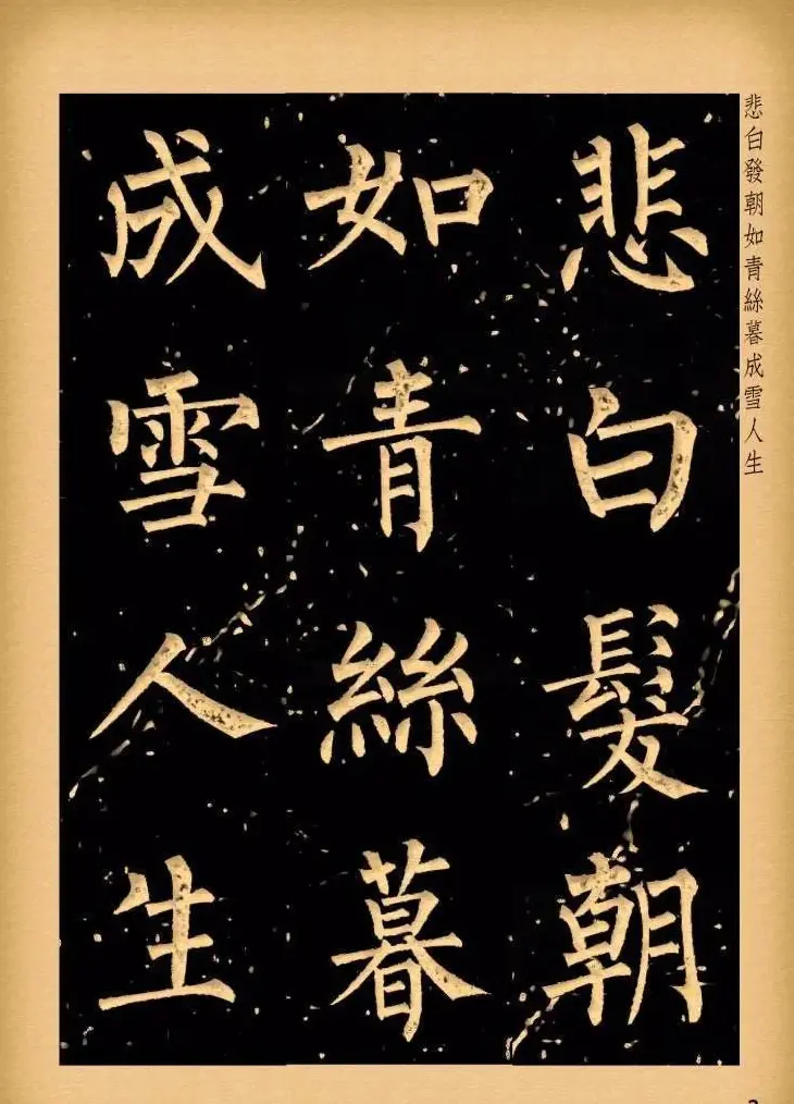 苏新诗柳体仿碑帖《李白将进酒》 | 书法作品赏析