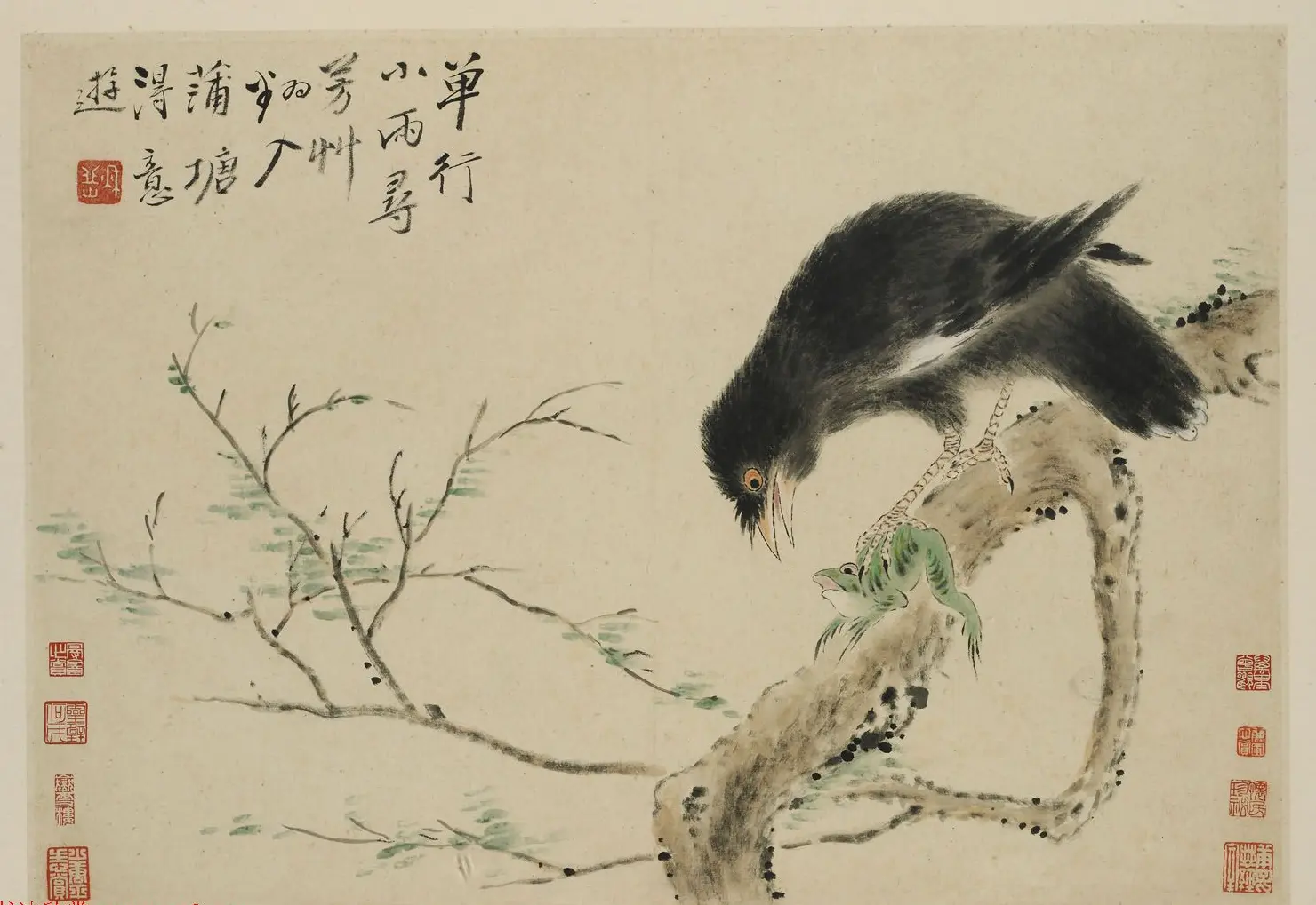华喦绘画作品《新罗山人花鸟册》美国弗利尔美术馆藏 | 传世书法作品赏析