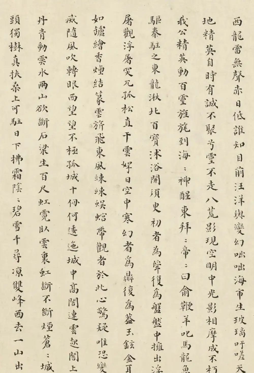 明末状元杨廷鉴小楷《海市记》 | 书法名家作品鉴赏