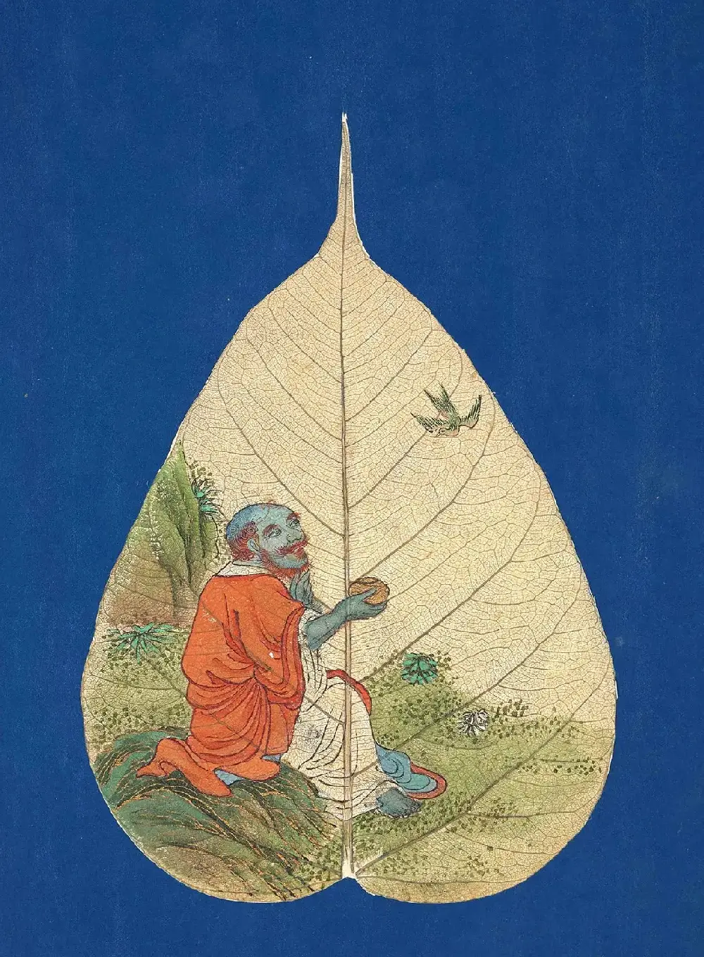金字隶书题赞《菩提叶彩绘佛像集》 | 传世书法作品鉴赏