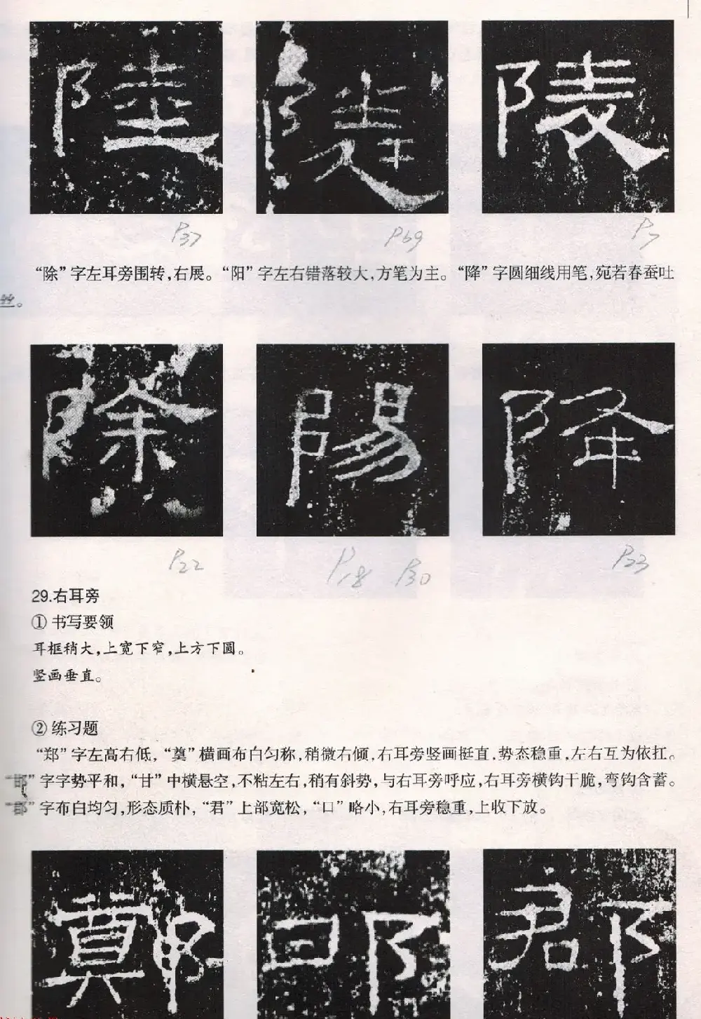 书法教程《礼器碑技法--偏旁部首》 | 书法字帖范本