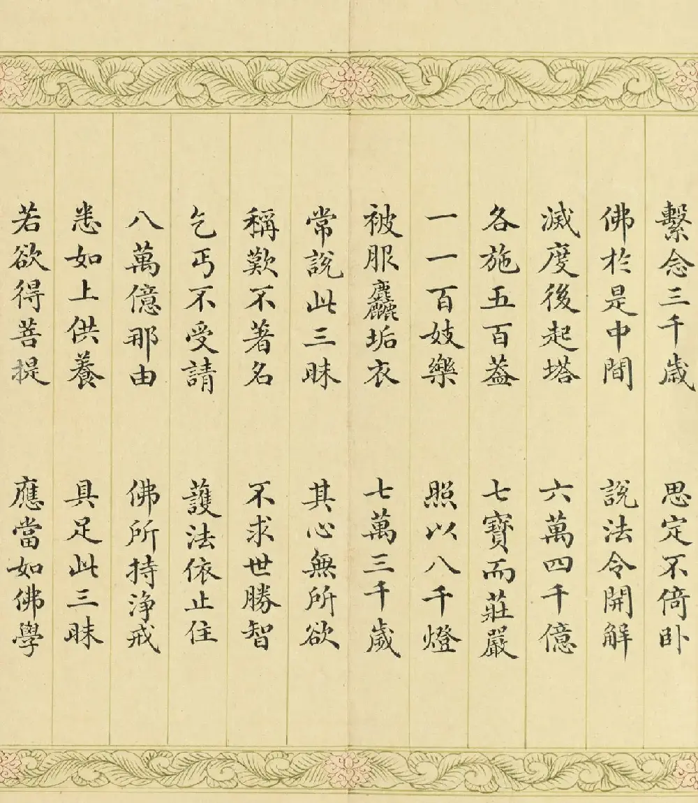 索绰络·德保楷书《佛说如来智印经》册 | 书法作品鉴赏
