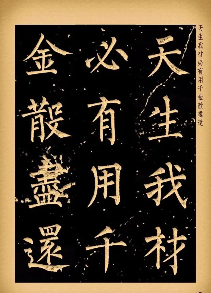 苏新诗柳体仿碑帖《李白将进酒》 | 书法作品赏析