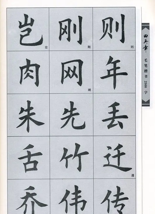 田英章毛笔楷书2500字.pdf | 字帖临摹范本