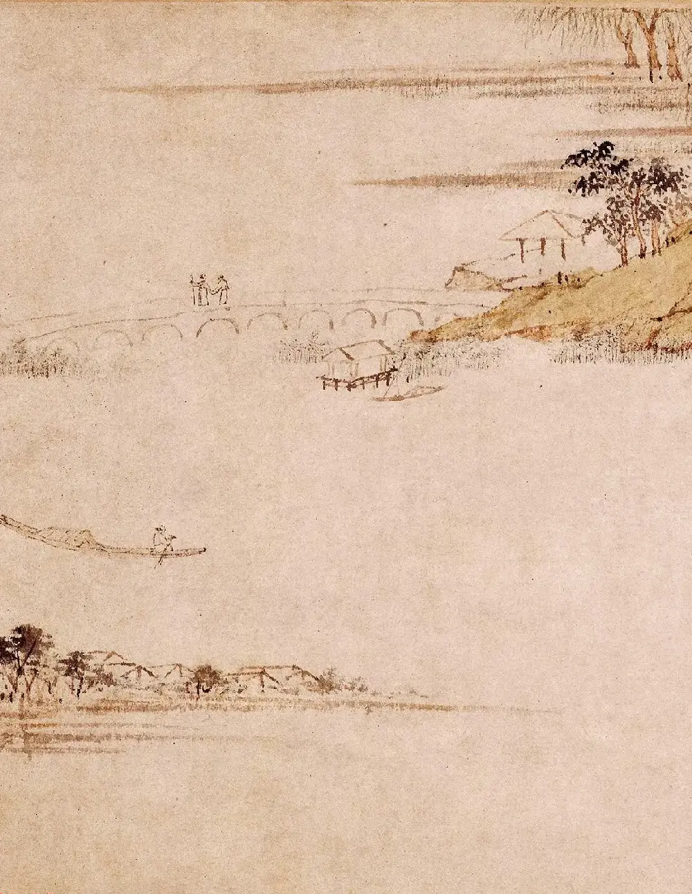 明代陆治为五湖先生作《石湖图卷》 | 传世书法作品欣赏