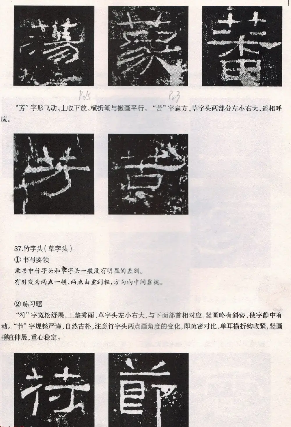 书法教程《礼器碑技法--偏旁部首》 | 书法字帖范本