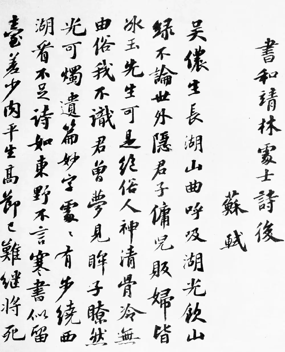 苏轼书法墨迹欣赏《书林逋诗后》 | 毛笔书法作品