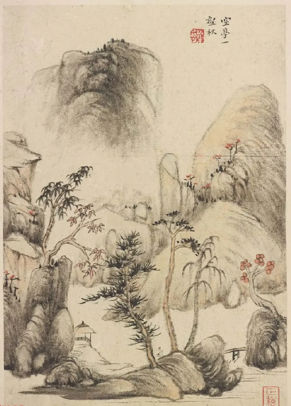 清华喦山水作品《新罗山人山水神品》弗利尔美术馆藏 | 传世书法作品欣赏
