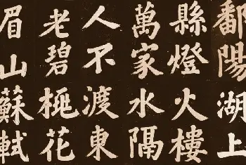 毛笔书法作品 | 苏东坡大字楷书欣赏《过都昌诗》